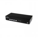 4 Port USB DVI KVM Switch with DDM Fast Switching Technology and Cables