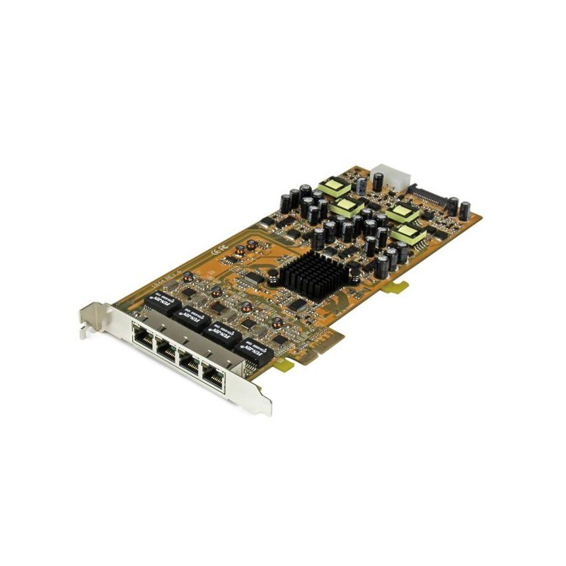 4 Port Gigabit Power over Ethernet PCIe Network Card - PSE / PoE PCI Express NIC