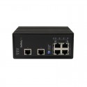 6 Port Unmanaged Industrial Gigabit Ethernet Switch with 4 PoE+ Ports - DIN Rail / Wall-Mountable