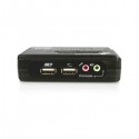 StarTech.com 2 Port Black USB KVM Switch Kit with Audio and Cables