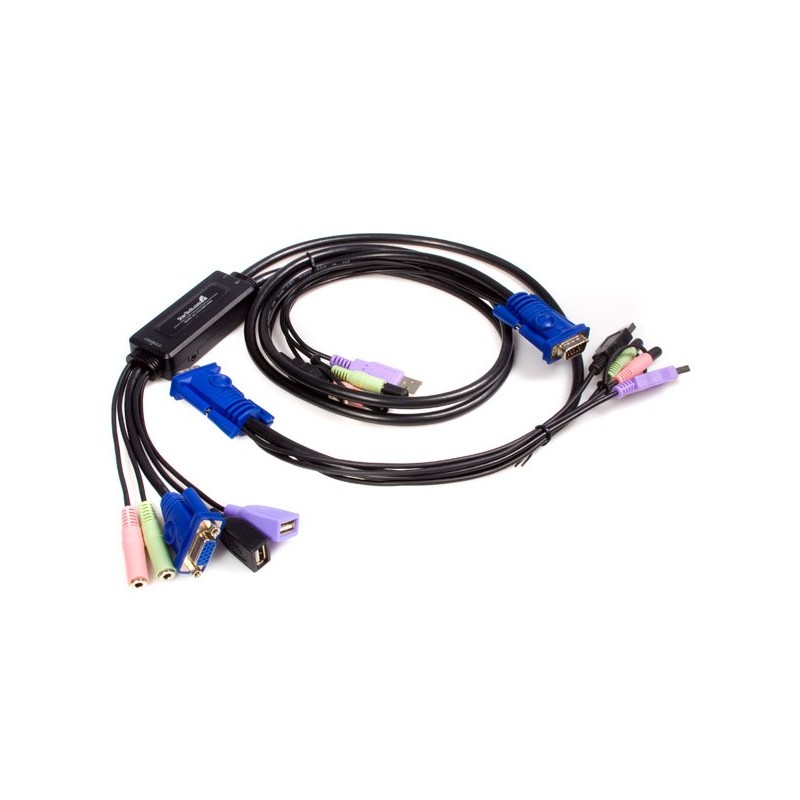 StarTech.com 2 Port USB VGA Cable KVM Switch