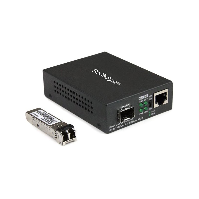 StarTech.com Gigabit Ethernet Fiber Media Converter - Compact - 850nm MM LC - 550m