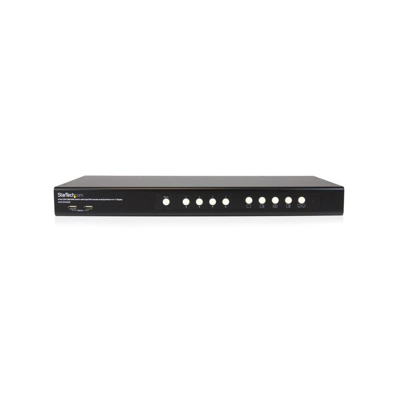 StarTech.com 4 Port DVI USB KVM Switch with Dual DVI Console and Quad-View 4-in-1 Display