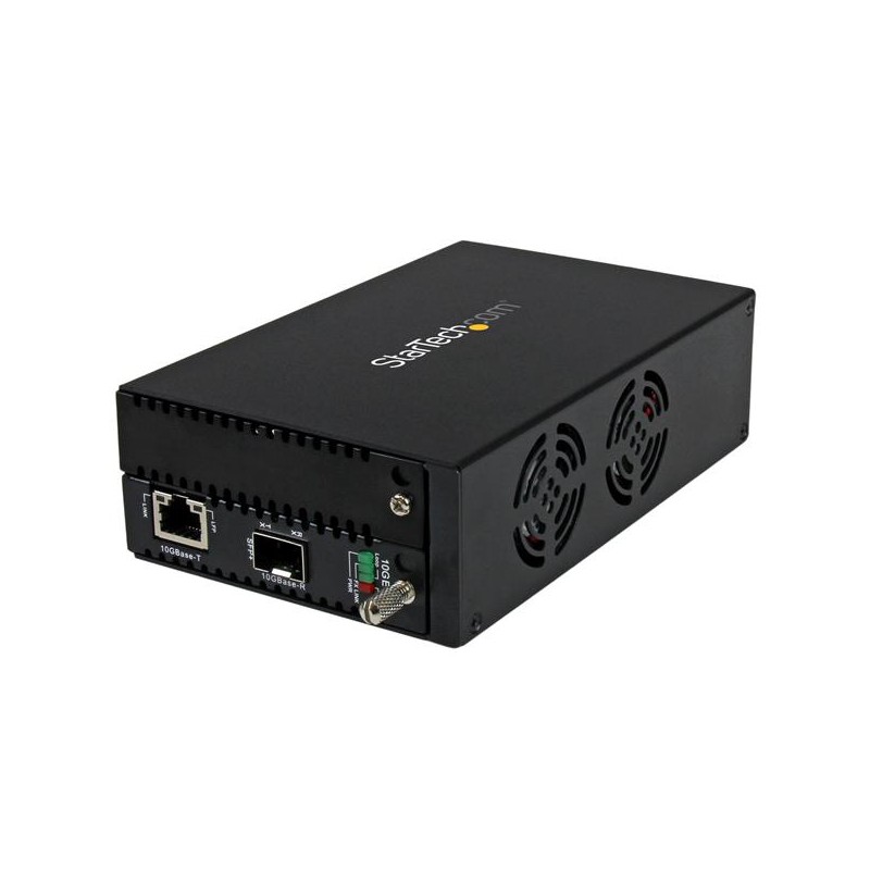 StarTech.com 10 Gigabit Ethernet Copper-to-Fiber Media Converter - Open SFP+ - Managed