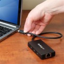 StarTech.com 3-Port USB 3.0 Hub plus Gigabit Ethernet - USB-C - Includes Power Adapter