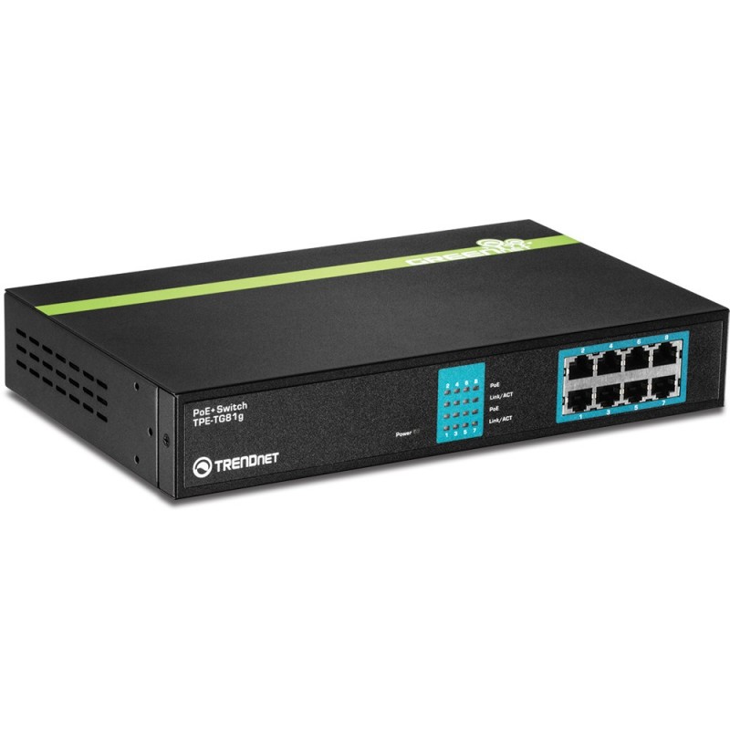 Trendnet TPE-TG81g 8-Port Gigabit GREENnet PoE+ Switch 