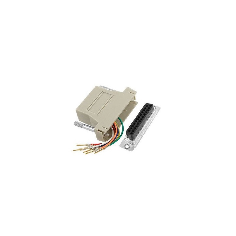 RJ45 Socket to D25 Female Modular D Adapter