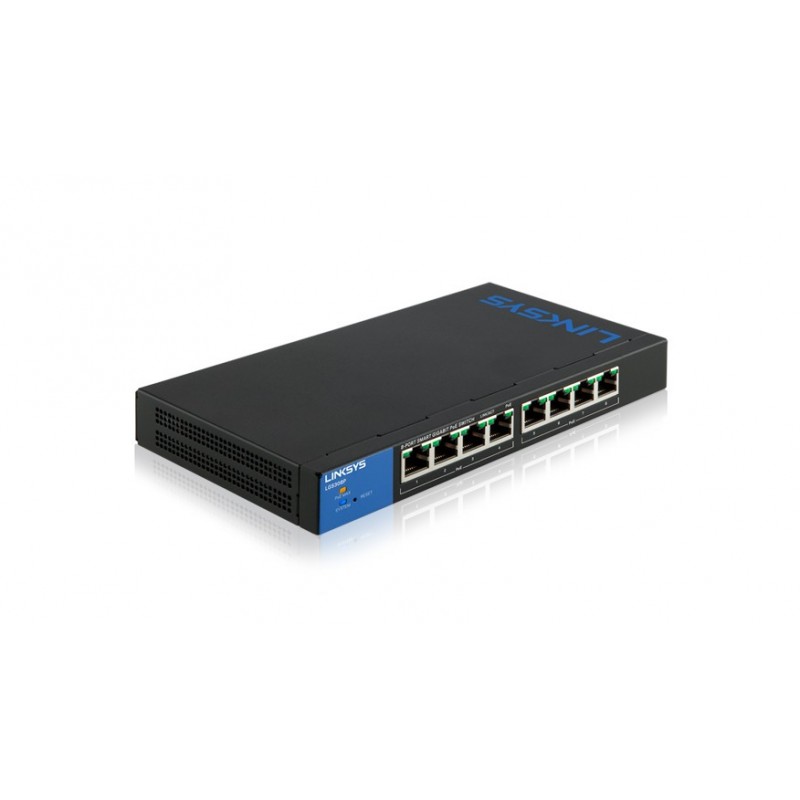 Linksys LGS308P 8-Port Smart Gigabit PoE+ Switch