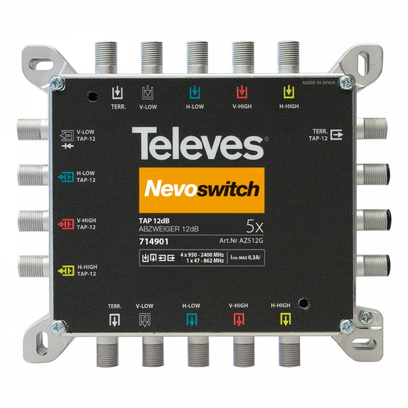 NevoSwitch tap - 5 inputs 12dB