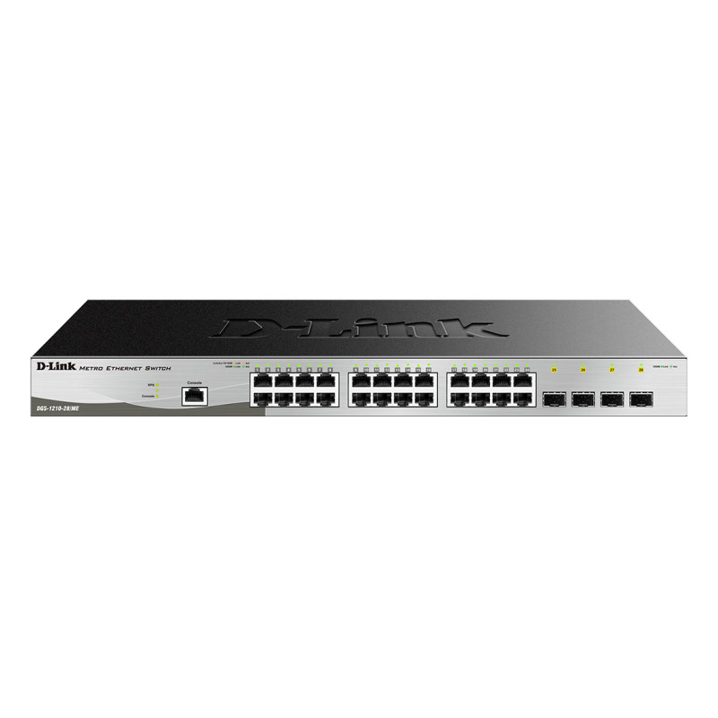 D-Link DGS-1210-28/ME/B, Managed Gigabit Switch with 24 10/100/1000Base-T + 4 SFP Ports