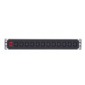 Locking IEC C13 Socket / UK Plug Rack PDU